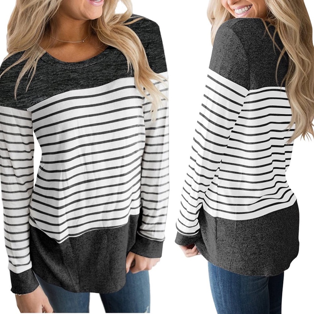 🆕VEMVAN = cozy striped longsleeve pullover|SzSm